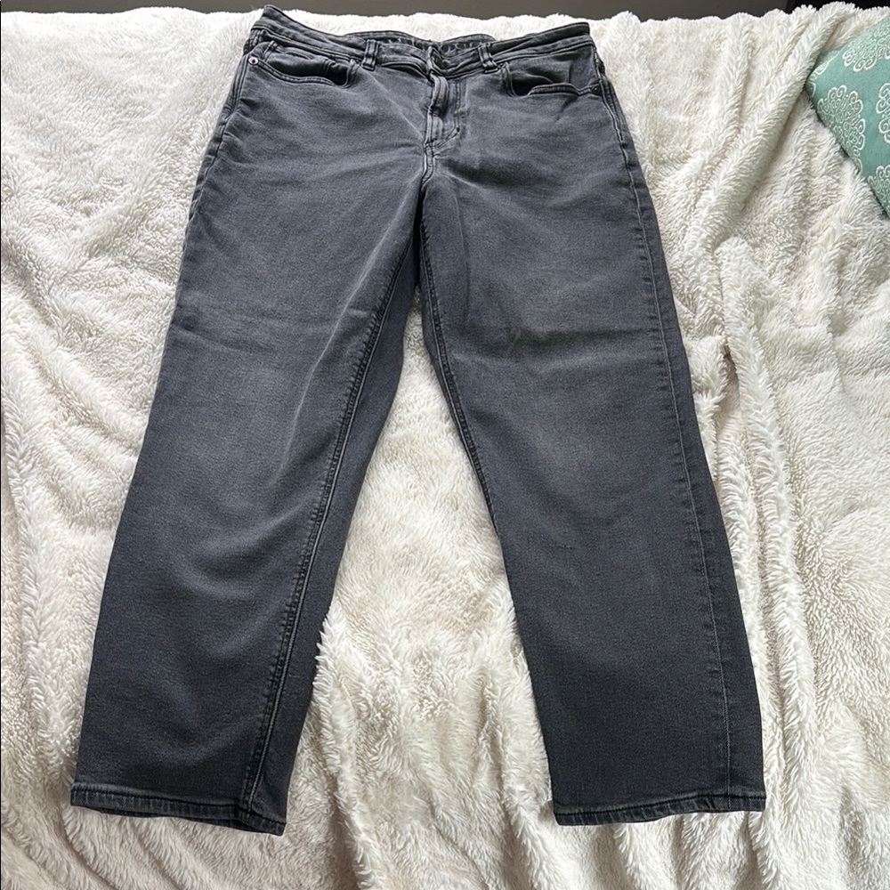 American Age Gray High Rise Jeans Versatile Style
